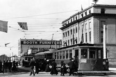 3 ST Cars Corner 8th & Bannock 1915